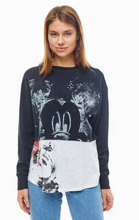 Хлопковый свитшот с принтом Desigual