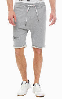 Серые хлопковые шорты с принтом Replay