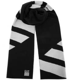 Шарф черного цвета EA7