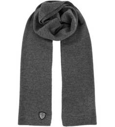Шарф серого цвета с нашивкой EA7