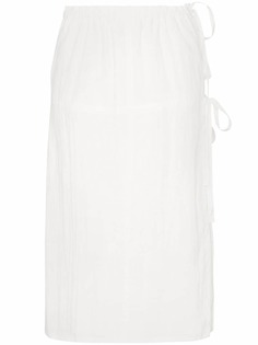 Helmut Lang юбка миди с поясом на завязке