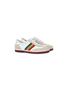 Gucci Kids кроссовки G74 с радужными полосками