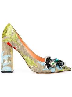 Rochas туфли-лодочки с заостренным носком и декором