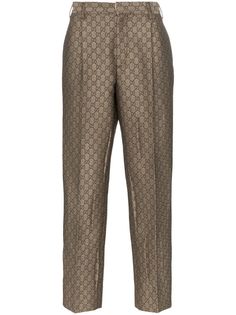 Gucci брюки с узором GG