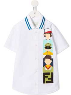 Fendi Kids рубашка-поло с короткими рукавами
