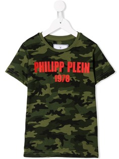 Philipp Plein Junior футболка с камуфляжным принтом