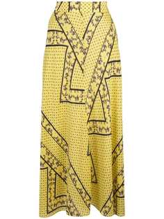 Ganni юбка миди с принтом