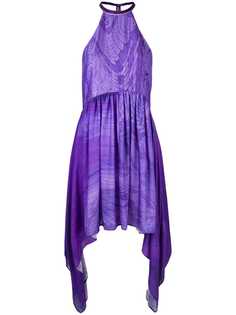 Just Cavalli платье с петлей-вырезом хатлер и асимметричным подолом