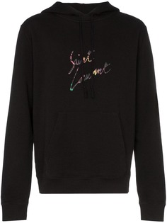 Saint Laurent толстовка с логотипом и капюшоном