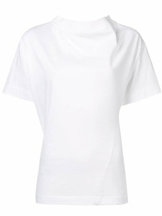 Cédric Charlier футболка с асимметричным воротником-стойкой