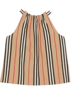 Burberry Kids топ халтер в полоску Icon
