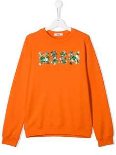 Msgm Kids свитер с отделкой