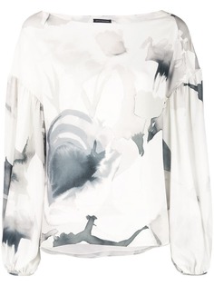 Josie Natori eden floral poet top
