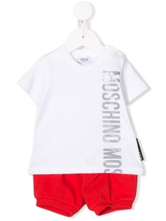 Moschino Kids короткий комбинезон с логотипом