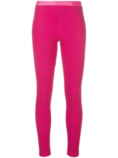 Off-White легинсы в рубчик с логотипом