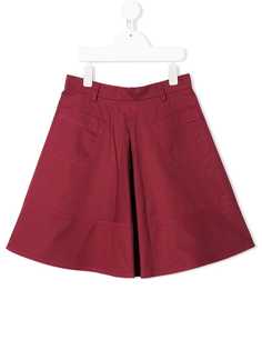 Marni Kids габардиновая юбка со складками