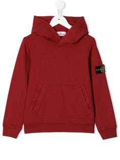 Stone Island Junior худи с нашивкой на рукаве