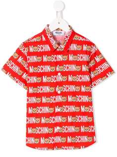 Moschino Kids рубашка с короткими рукавами и принтом