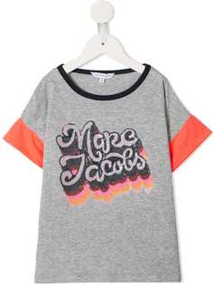 Little Marc Jacobs футболка с логотипом и пайетками