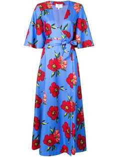 Rebecca De Ravenel платье с запахом и цветочным принтом
