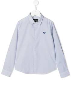 Emporio Armani Kids рубашка Fantasia с мелким узором в горох