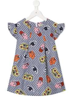 Kenzo Kids платье с рукавами-кап