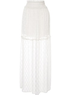 Suboo прозрачная юбка макси с люрексом