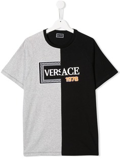 Young Versace футболка в технике пэчворк с логотипом