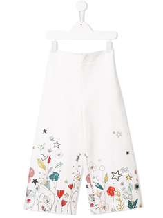 Elisabetta Franchi La Mia Bambina широкие брюки с принтом