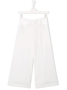 Elisabetta Franchi La Mia Bambina широкие брюки с бантом