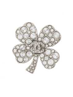 Chanel Vintage декорированная брошь в форме клевера