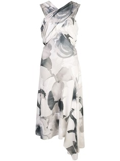 Josie Natori crisscross front midi dress