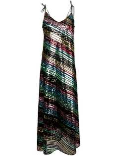 Athena Procopiou rainbow sequin evening dress