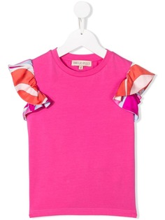 Emilio Pucci Junior футболка с оборками на рукавах