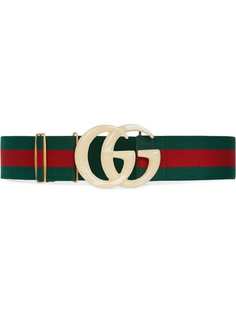 Gucci эластичный ремень с пряжкой-логотипом