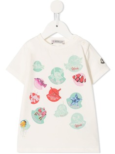 Moncler Kids футболка с принтом