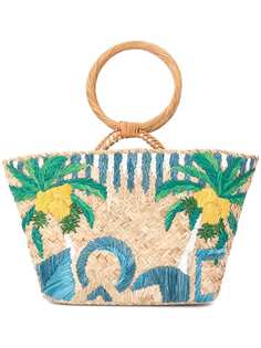 Aranaz raffia palm tote