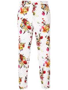 Loveless floral print cropped trousers