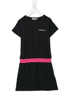 Calvin Klein Kids платье-футболка с принтом логотипа