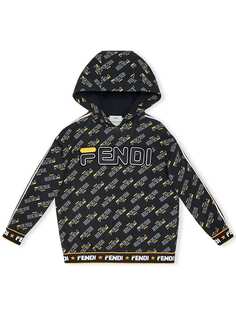 Fendi Kids толстовка с капюшоном и логотипом