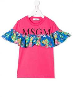 Msgm Kids футболка с оборками