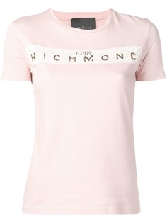 John Richmond футболка с логотипом и пайетками