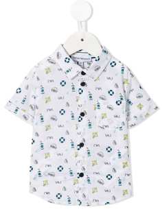 Emporio Armani Kids рубашка со сплошным принтом