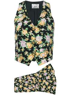 Versace Vintage брюки и жилетка с цветочным принтом