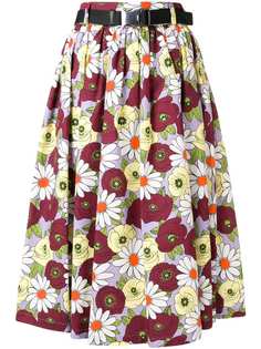 Prada пышная юбка с цветочным принтом