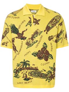 COOHEM рубашка-поло Aloha с жаккардовым узором