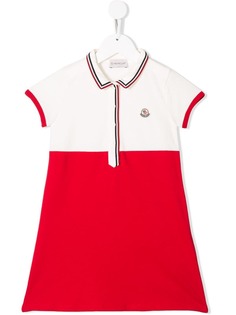 Moncler Kids платье с контрастной вставкой