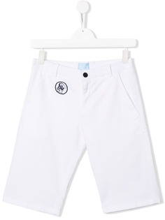 Lanvin Enfant джинсовые шорты с нашивкой-логотипом