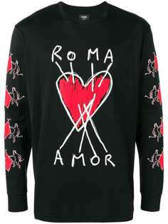 Fendi футболка с принтом Roma Amor