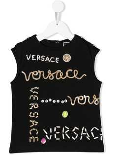 Young Versace футболка без рукавов с логотипом